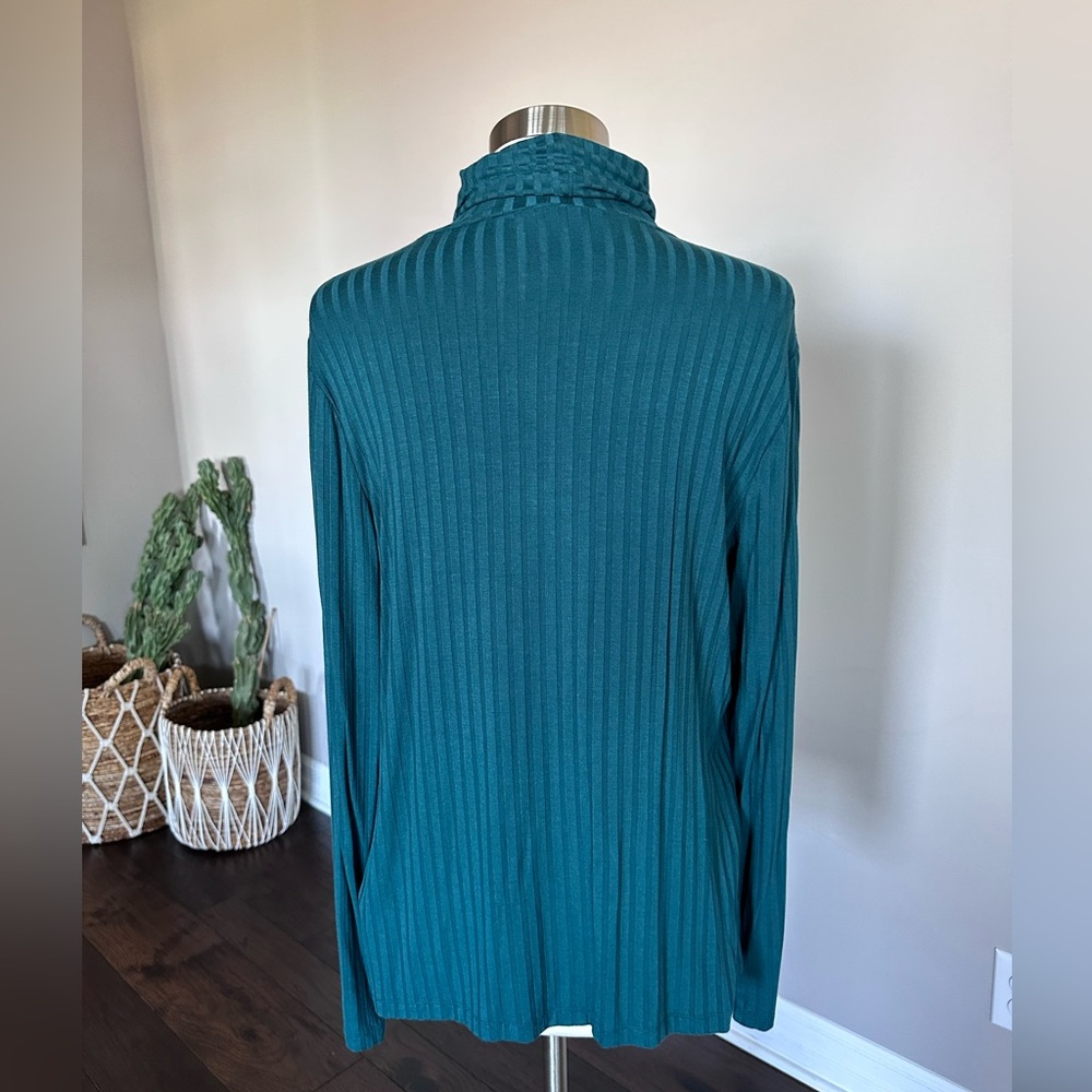 Banana Republic Ribbed Turtleneck Layering Hunter Green 90's Girl XL - Picture 3 of 10
